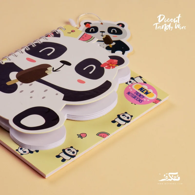 Notebook - Panda Diecut Wire - Mofkera